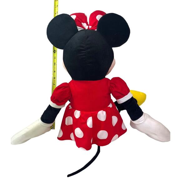 Disney Minnie Mouse Plush Jumbo 29" Doll Red Polka Dot Dress Bow Yellow Shoes - Picture 5 of 6